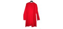 Veste longue rouge sans S de Style Taille 38 lin mélangé TBE