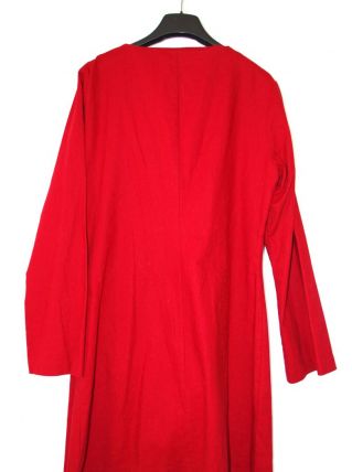 Veste longue rouge sans S de Style Taille 38 lin mélangé TBE