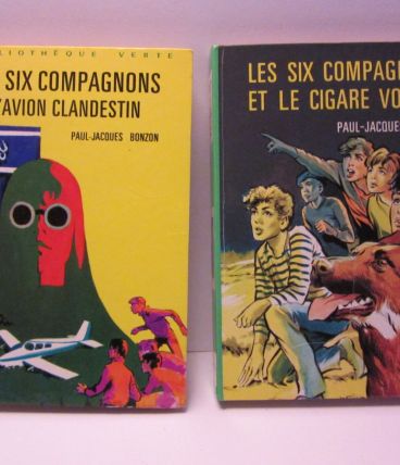 lot 2 bibliothèque verte "Les six compagnons" Bonzon
