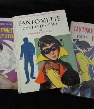 lot 3 bibliothèque rose "Fantômette" Georges Chaulet
