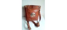  sac à main vintage en cuir fauve à grande anse Iivraison of