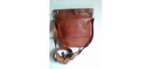  sac à main vintage en cuir fauve à grande anse Iivraison of