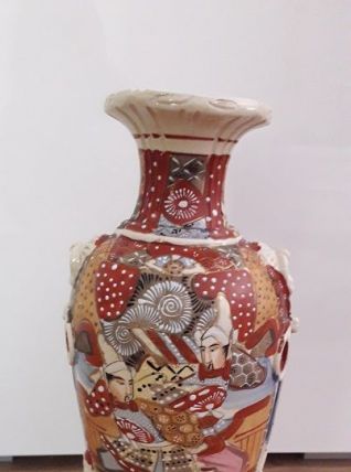 Grand vase Satsuma fin XIXème signé