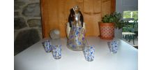 Service à liqueur 1 carafe avec bouchon + 4 verres