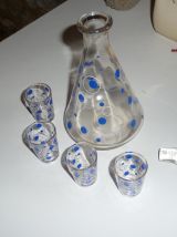 Service à liqueur 1 carafe avec bouchon + 4 verres