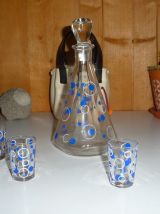 Service à liqueur 1 carafe avec bouchon + 4 verres
