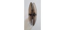 applique verre fumé et métal chromé space age vintage 
