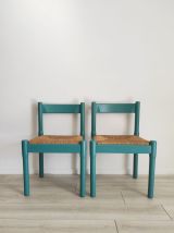 Paire de chaises bois