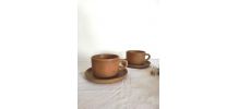 Paire de Tasses en Gres Vintage