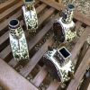 4 Flacons émaillés cloisonnés 