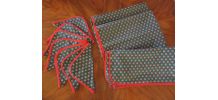 nappe rectangulaire+7serviettes