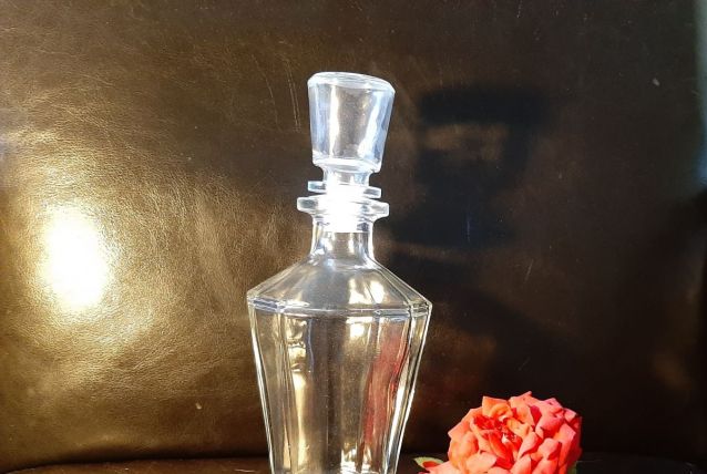 Carafe à Wisky en verre vintage