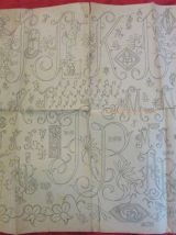 ancien patron broderie monogramme 1900