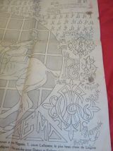 ancien patron broderie monogramme 1900