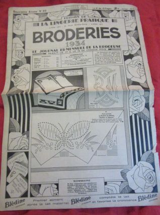 Journal broderie patron monogramme 1934