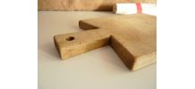 Ancienne planche, billot à découper en bois. Vintage