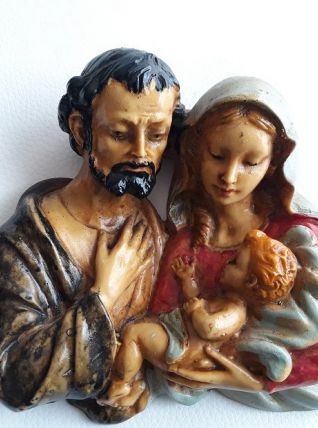 Sculpture polychrome La Sainte Famille