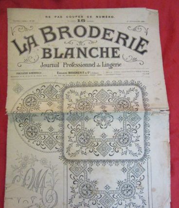 revue La Broderie Blanche patrons 1916