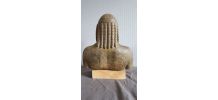 buste homme de la mythologie en coulée de pierre socle en bo