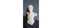 buste en plâtre blanc Albert roi des belges