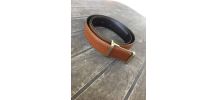Ceinture camel cuir français 