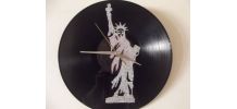 horloge vynile faite main