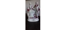 Ancien couple de marquis et marquise en porcelaine