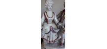 Ancien couple de marquis et marquise en porcelaine