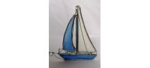 Bougeoir en vitrail  bateau