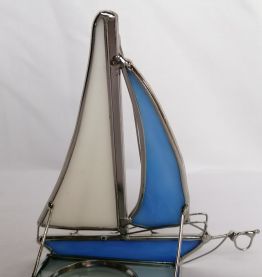 Bougeoir en vitrail  bateau