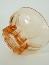 Lot de 6 coupelles anciennes en verre pressé rose