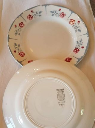 6 assiettes à dessert Digoin Sarreguemines
