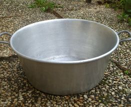 bassine  en  aluminium,  vintage