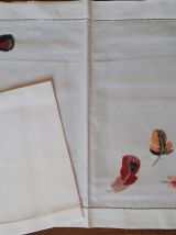 6 Sets de table &amp; serviettes, brodés à la main