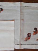 6 Sets de table &amp; serviettes, brodés à la main