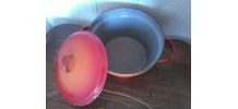 cocotte ,faitout, casserole marmite émaillée en métal 