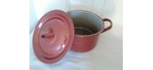 cocotte ,faitout, casserole marmite émaillée en métal (tôle)