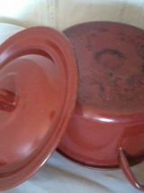 cocotte ,faitout, casserole marmite émaillée en métal (tôle)