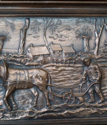 Tableaux champêtres cuivre bois