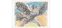 Lithographie Picasso Colombe Arc en ciel