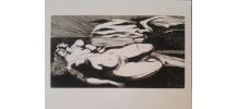 Superbe gravure originale Giovanni GIANNINI pour Edgar Poe
