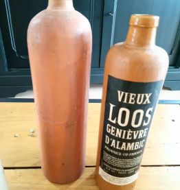 Lot de 3 bouteilles en grès 
