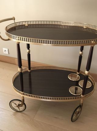 desserte dorée vintage