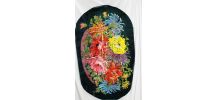 chemin de table en velours fleuri