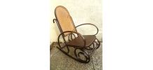 Rocking chair ancien bois courbé et cannage