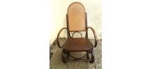 Rocking chair ancien bois courbé et cannage