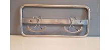 porte manteaux en aluminium avec 2 patères des années 60