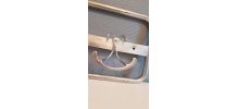 porte manteaux en aluminium avec 2 patères des années 60