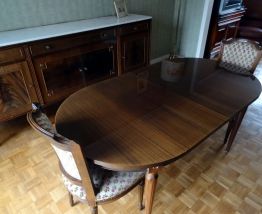 Buffet enfilade vintage avec marbre