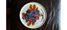 Plat à tarte motif les raisins
